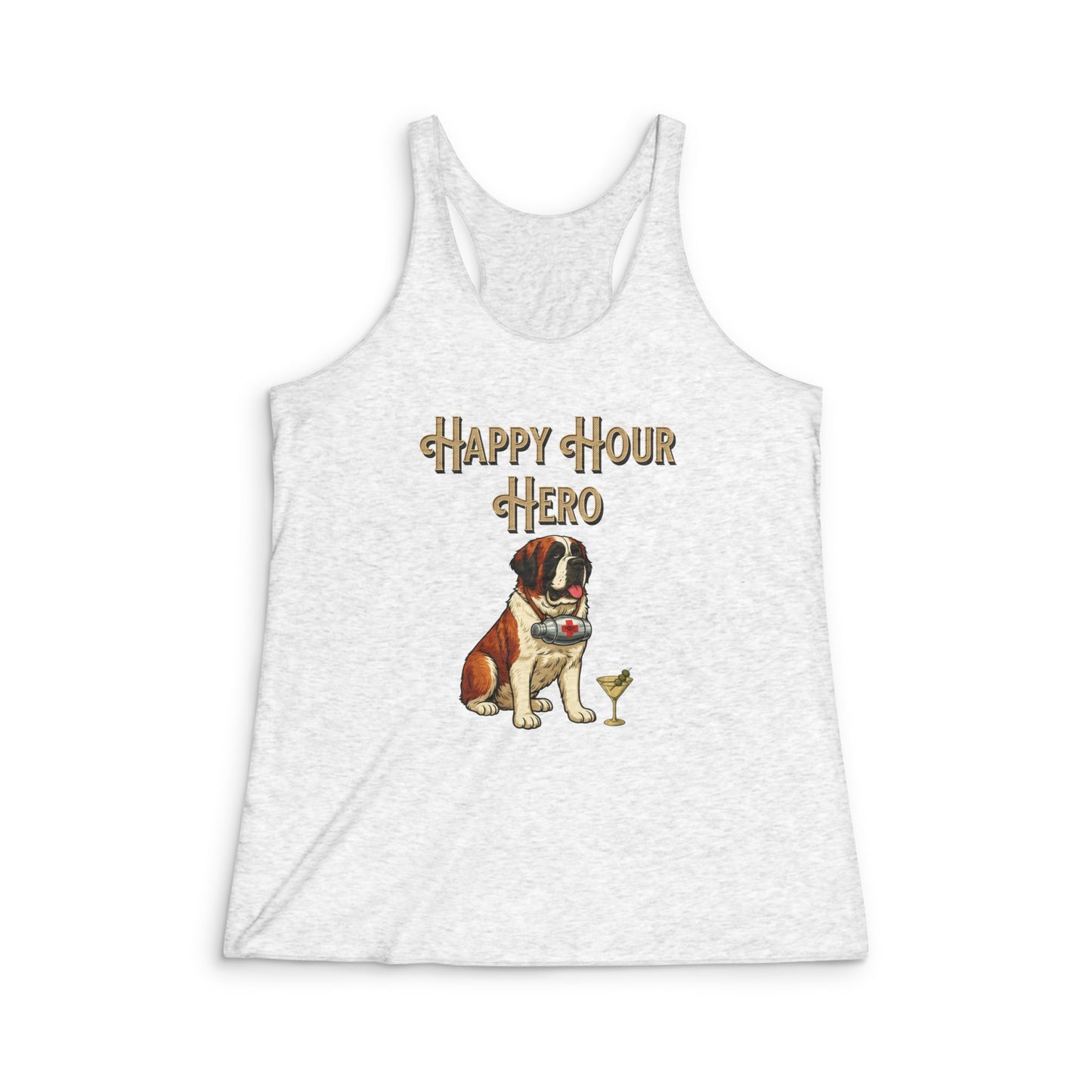 Happy Hour Hero - Women's Tri-Blend Racerback Tank