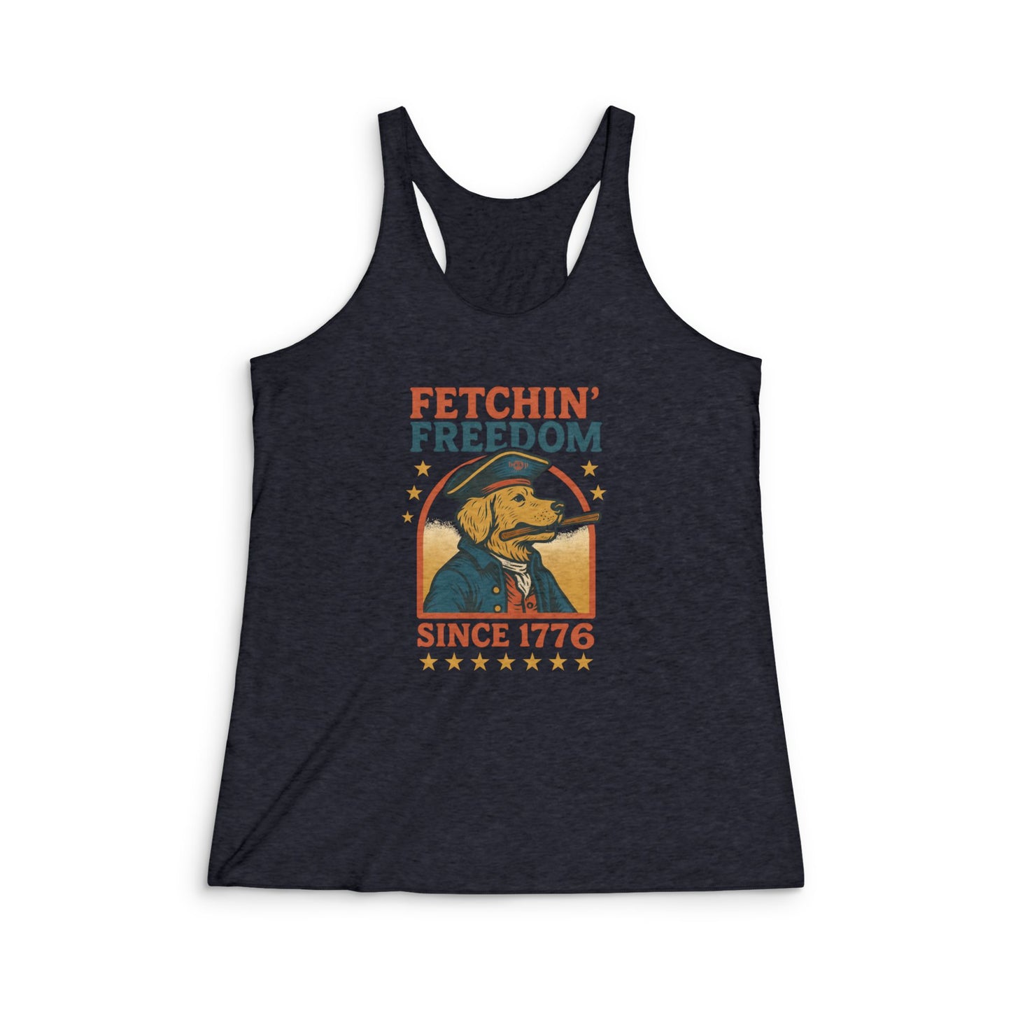 Fetchin' Freedom - Women's Tri-Blend Racerback Tank