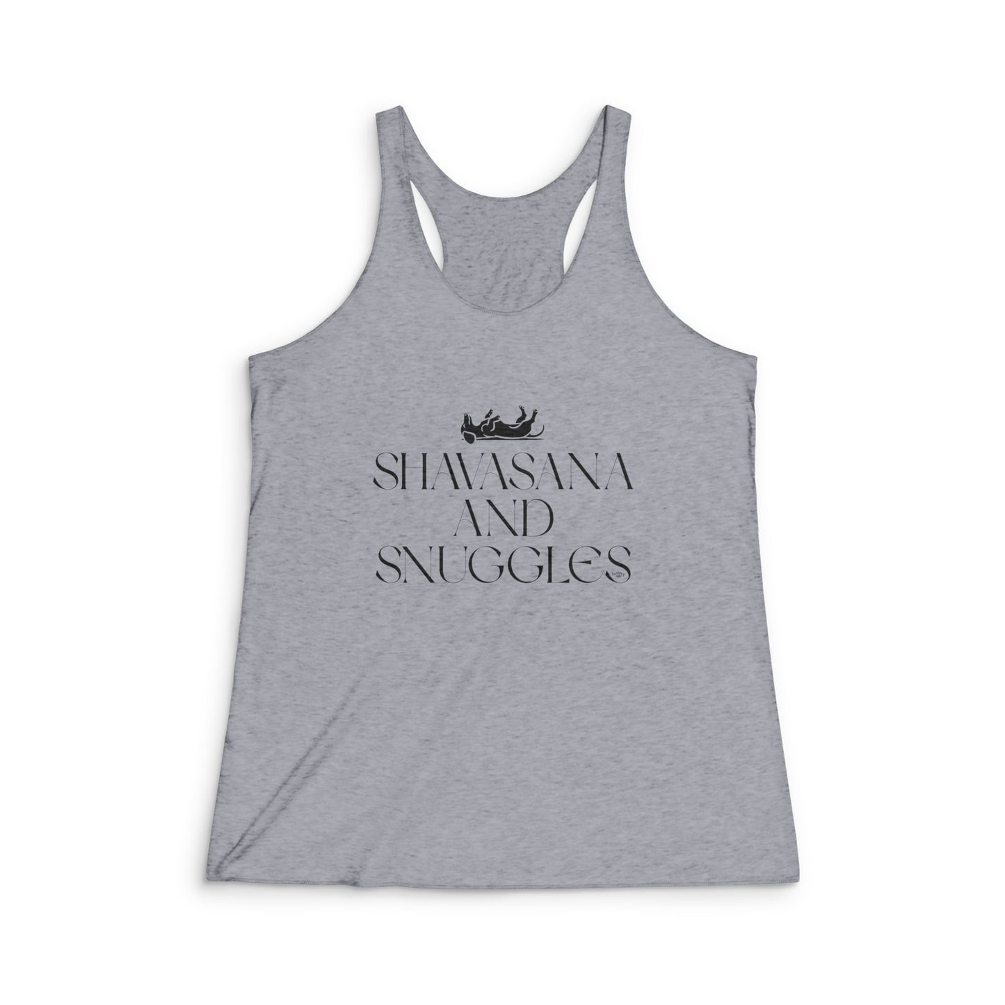 Shavasana and Snuggles - Women's Tri-Blend Racerback Tank
