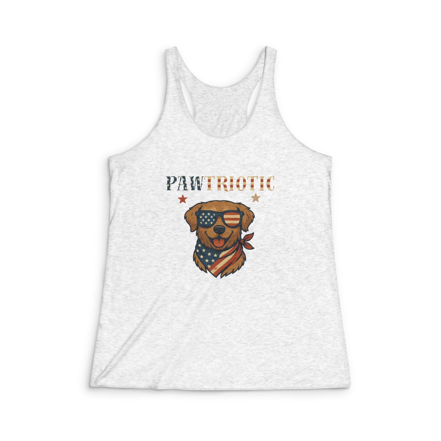 Pawtriotic - Women's Tri-Blend Racerback Tank