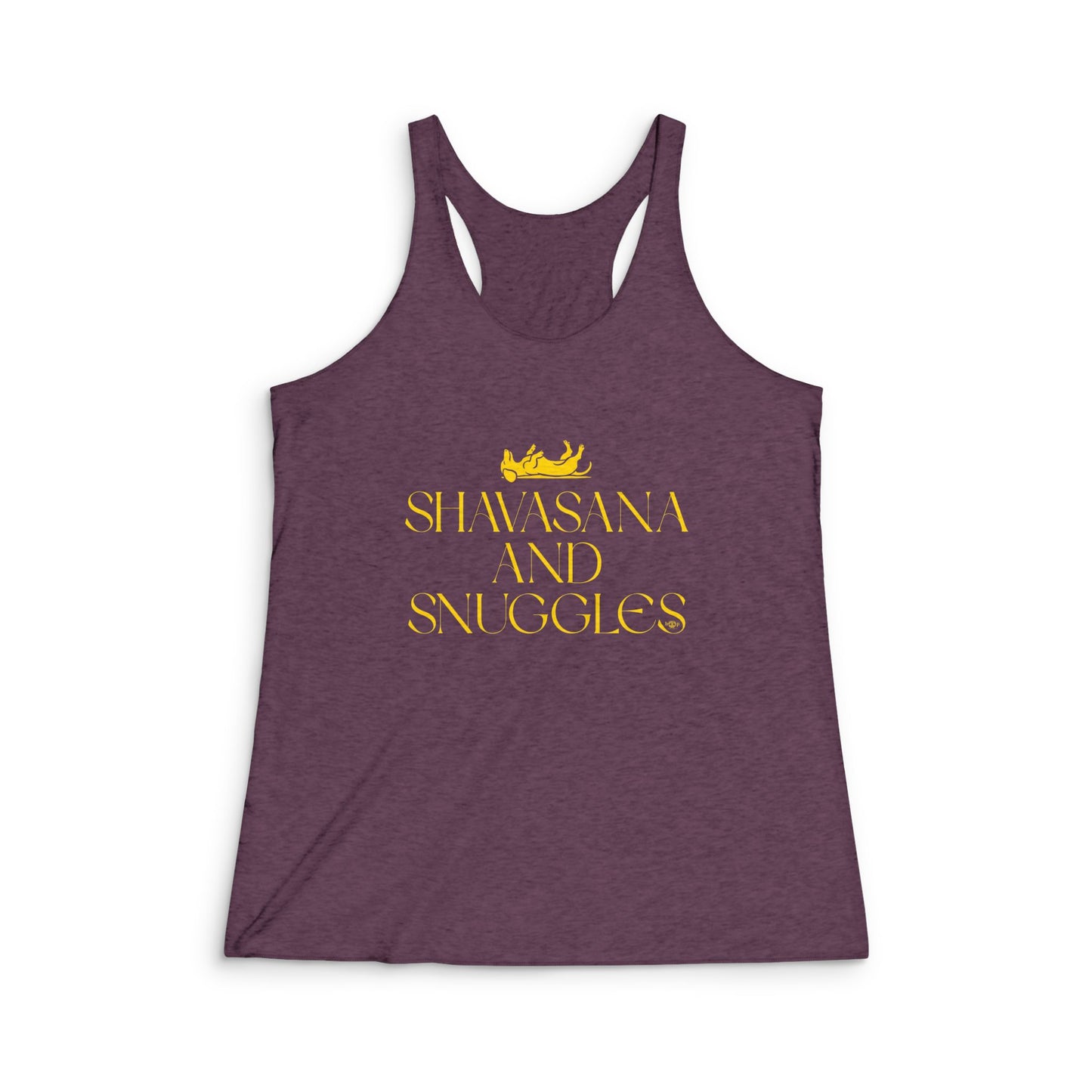 Shavasana and Snuggles - Women's Tri-Blend Racerback Tank