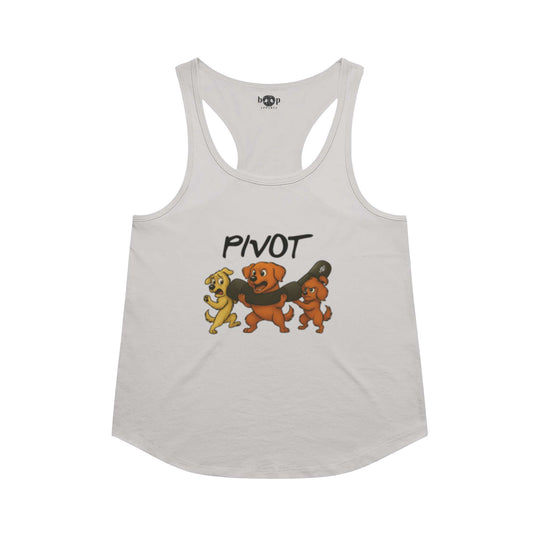 Funny dog owner t-shirt with sarcastic humor -Pivot - Racerback Tank
