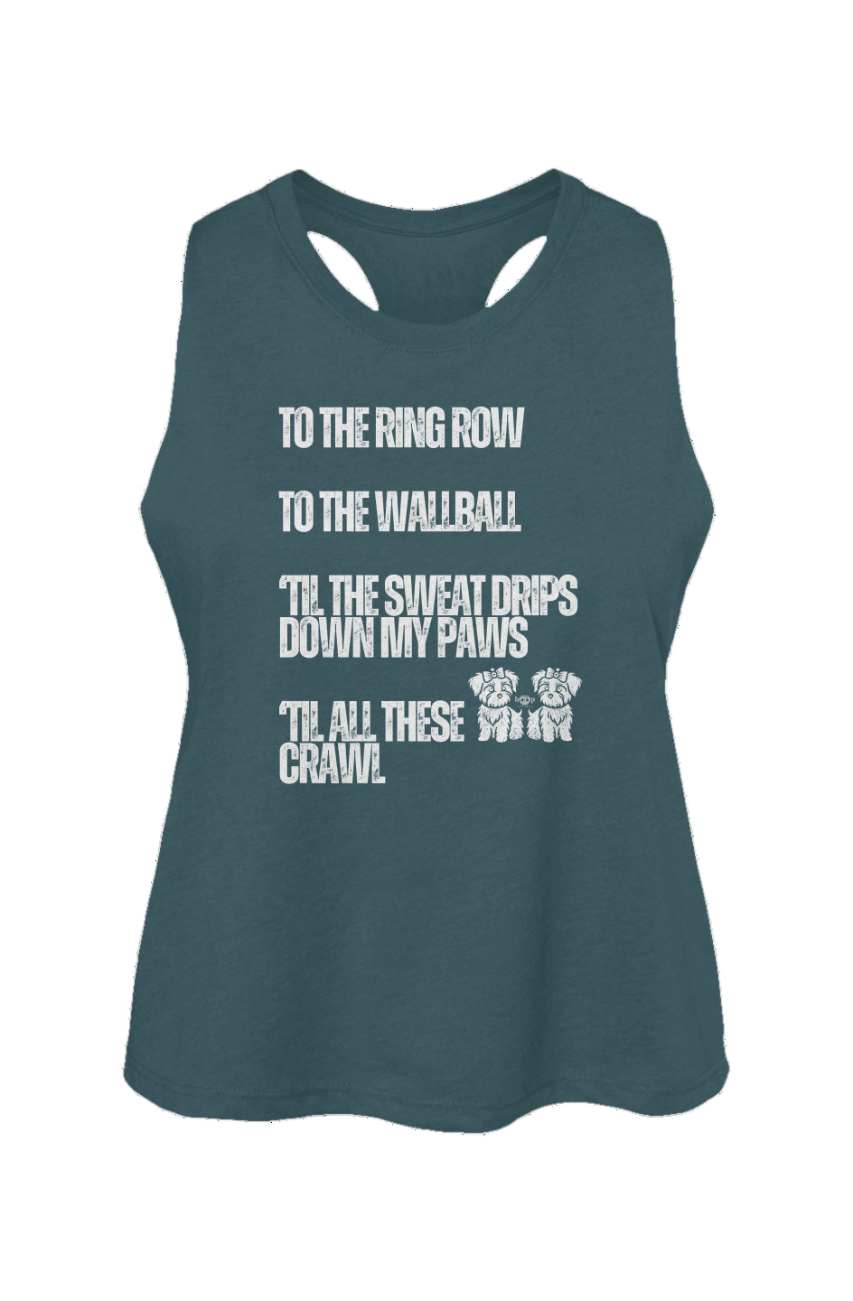 Sweat Drips Down My Paws - Women's Cropped Tank