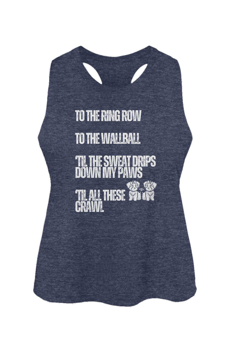 Sweat Drips Down My Paws - Women's Cropped Tank
