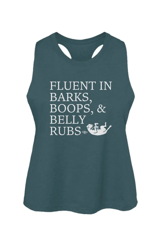 Trilingual - Women's Racerback Cropped Tank