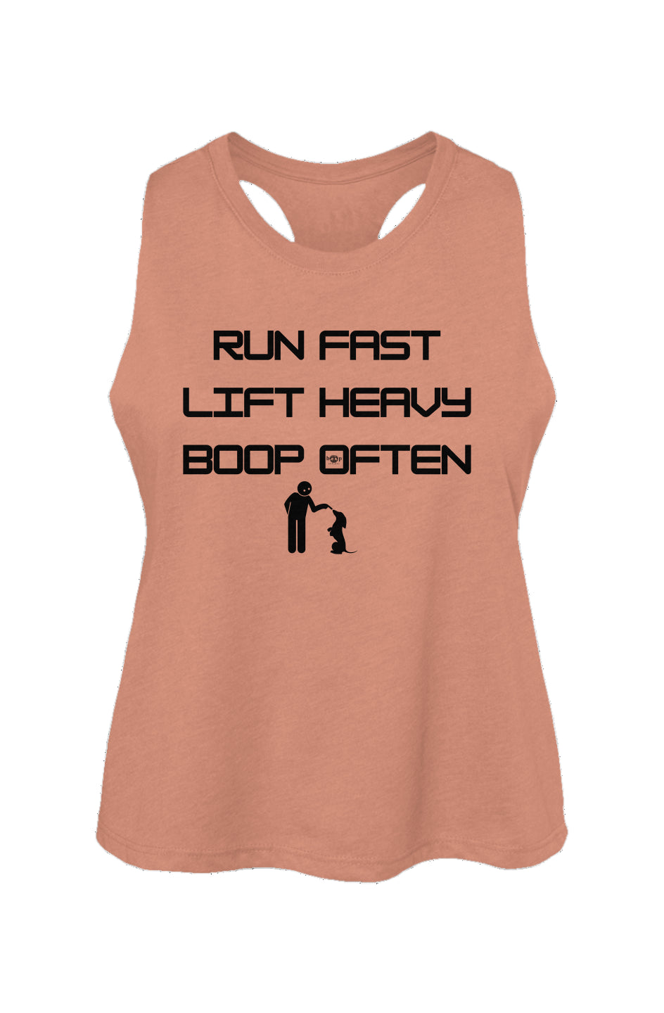 Run Fast. Lift Heavy. Boop Often. - Women's Racerback Cropped Tank