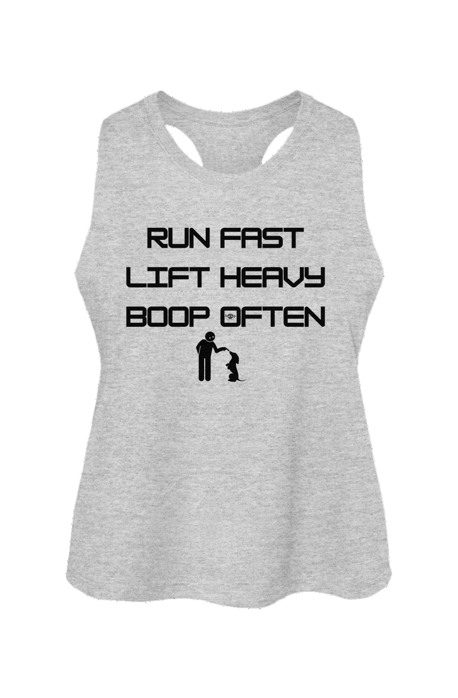 Run Fast. Lift Heavy. Boop Often. - Women's Racerback Cropped Tank