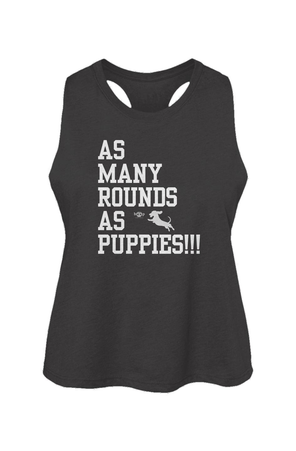 AMRAPuppies! - Women's Racerback Cropped Tank