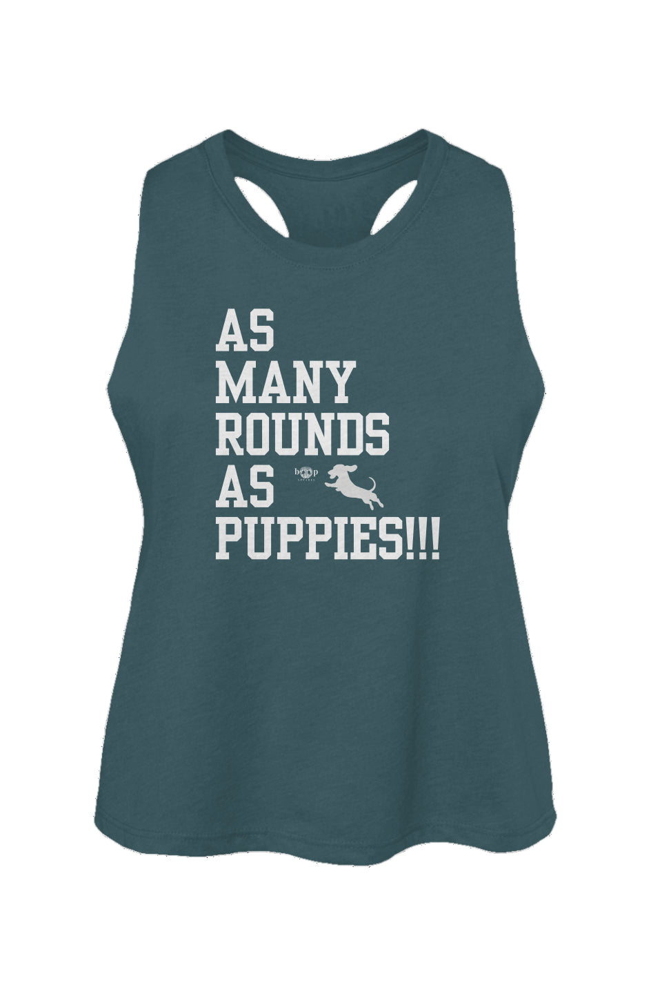 AMRAPuppies! - Women's Racerback Cropped Tank