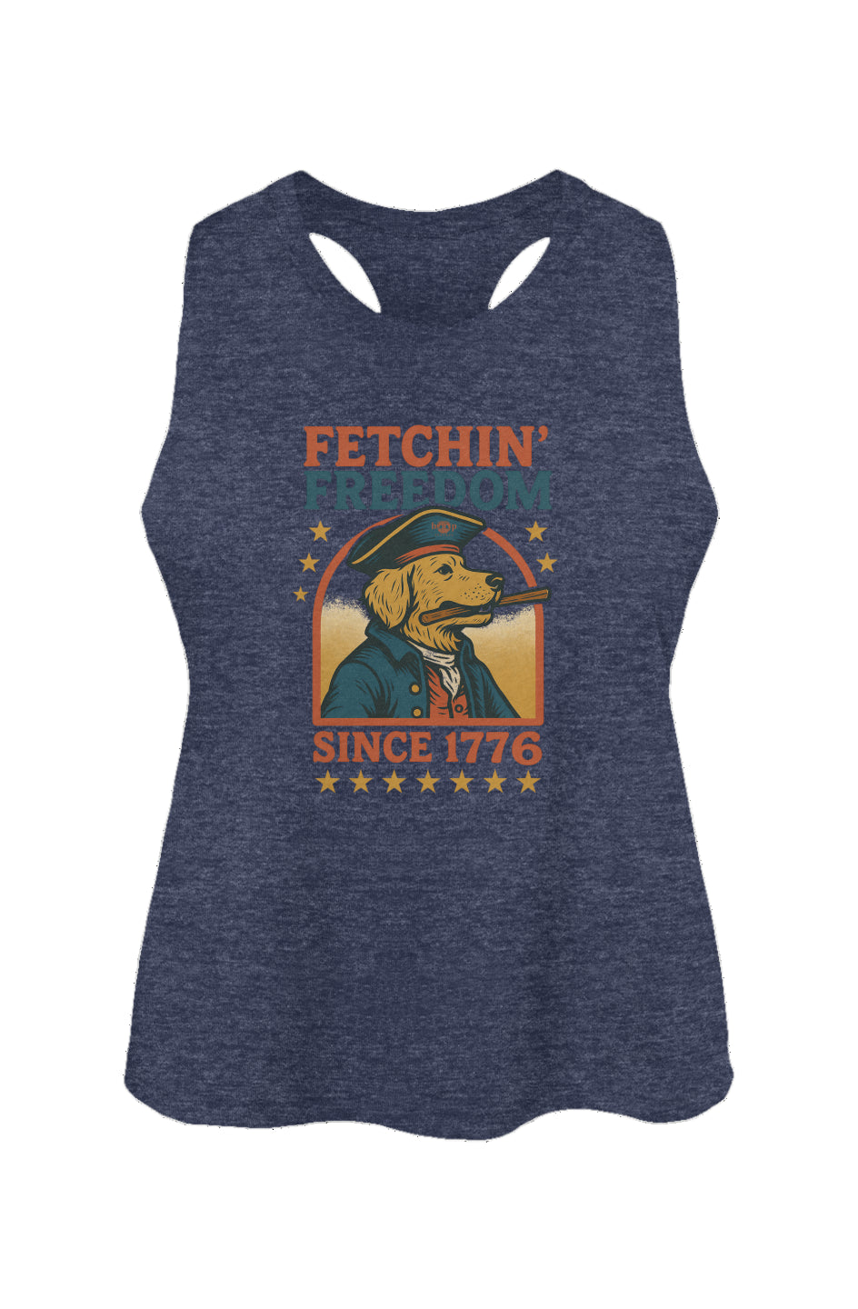 Fetchin' Freedom - Women's Racerback Cropped Tank