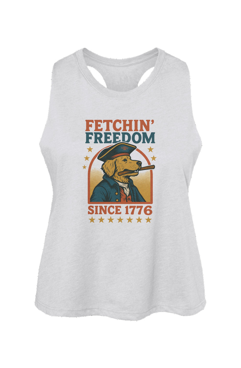 Fetchin' Freedom - Women's Racerback Cropped Tank