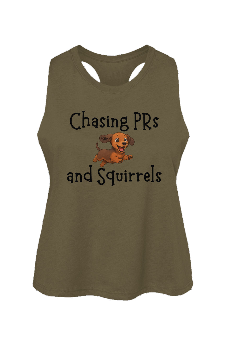 Chasing PRs and Squirrels - Women's Racerback Cropped Tank