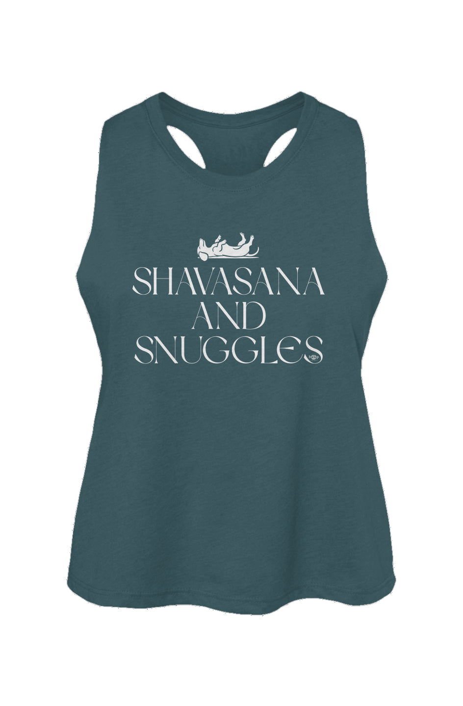 Shavasana and Snuggles - Women's Racerback Cropped Tank