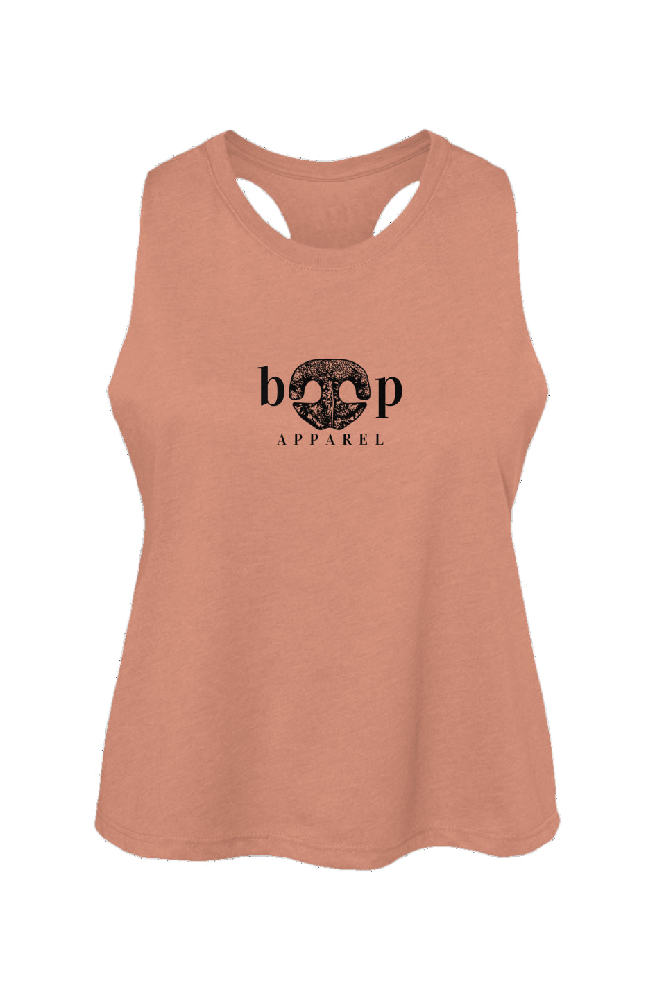Boop Apparel Logo - Women's Racerback Cropped Tank