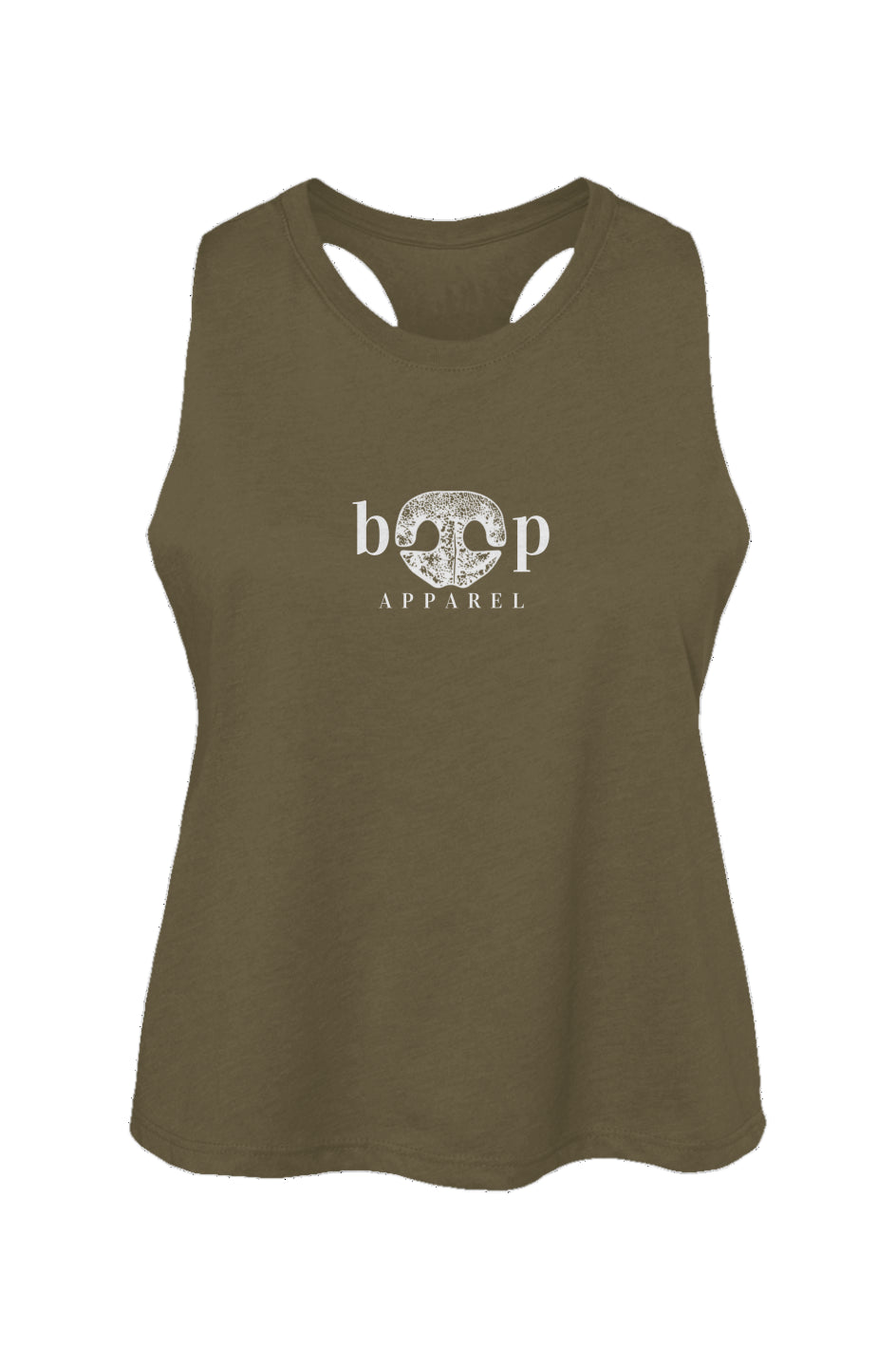 Boop Apparel Logo - Women's Racerback Cropped Tank