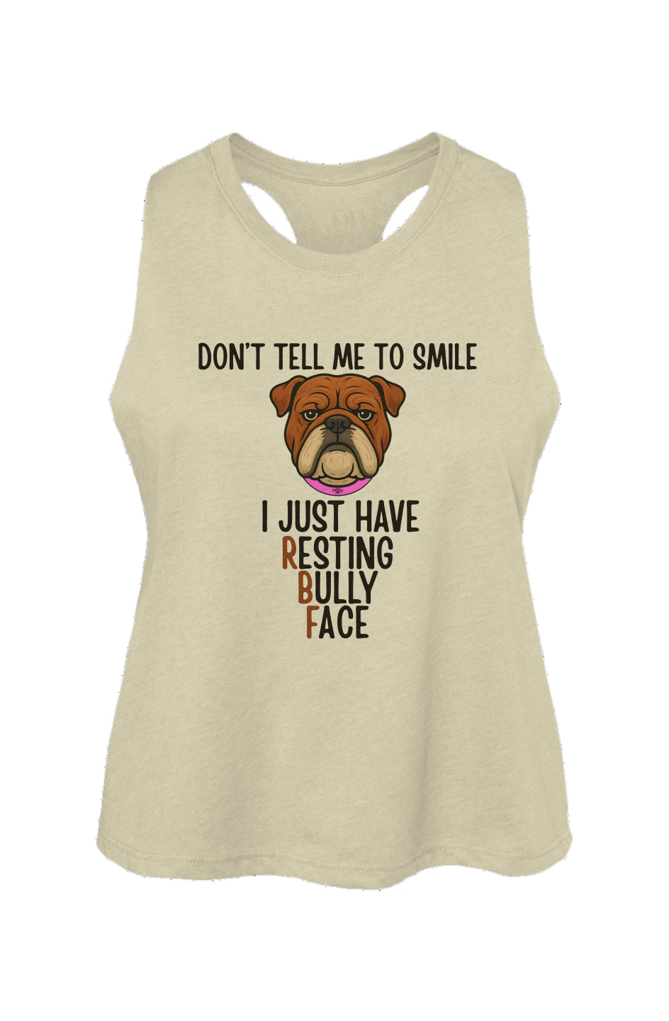 Resting Bully Face - Women's Racerback Cropped Tank