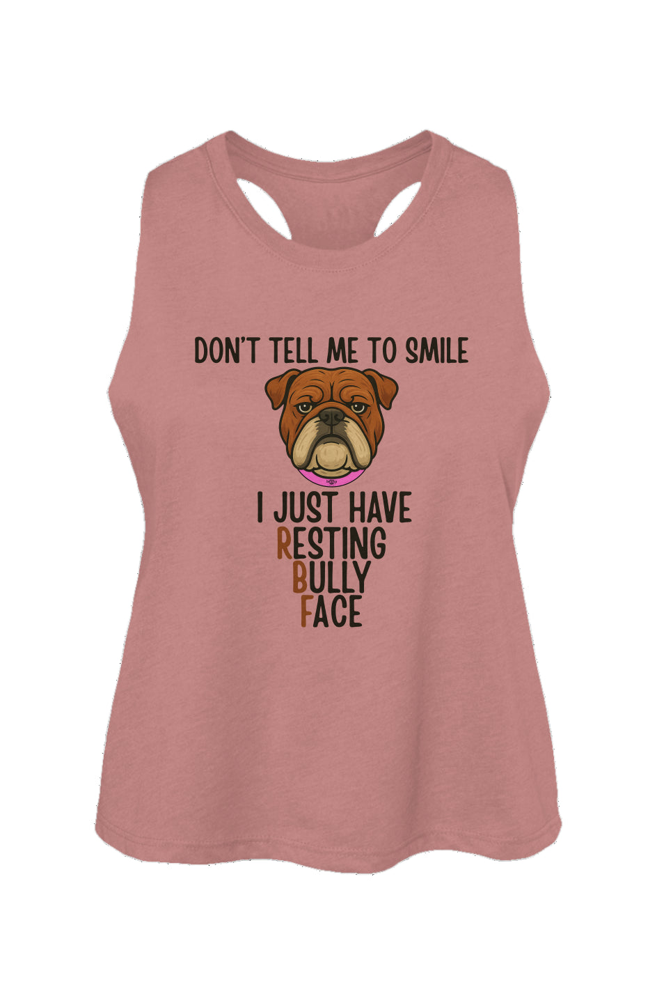 Resting Bully Face - Women's Racerback Cropped Tank
