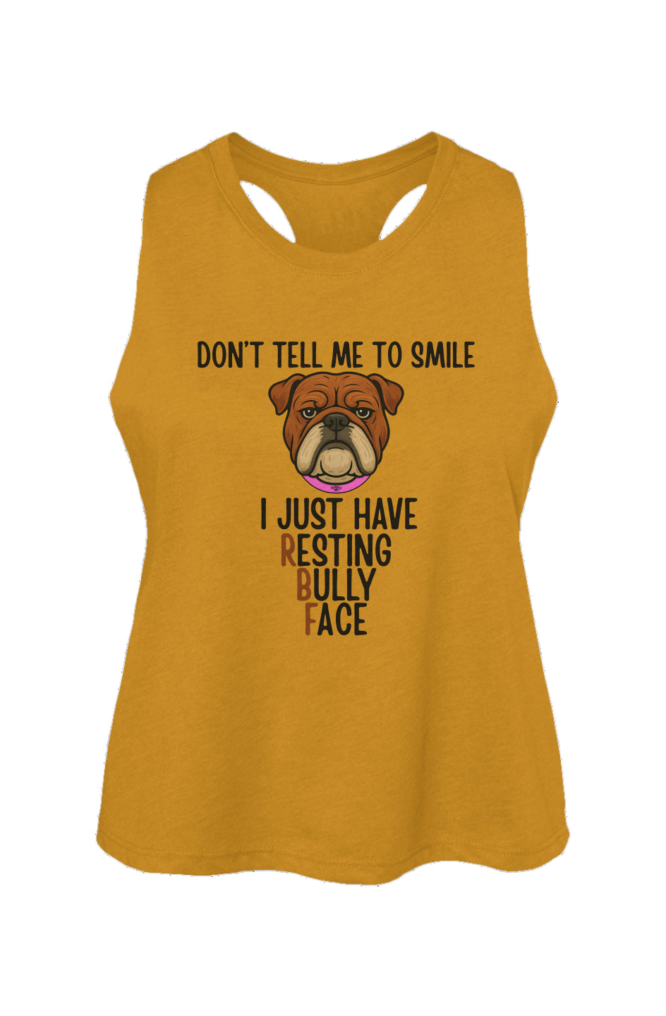 Resting Bully Face - Women's Racerback Cropped Tank