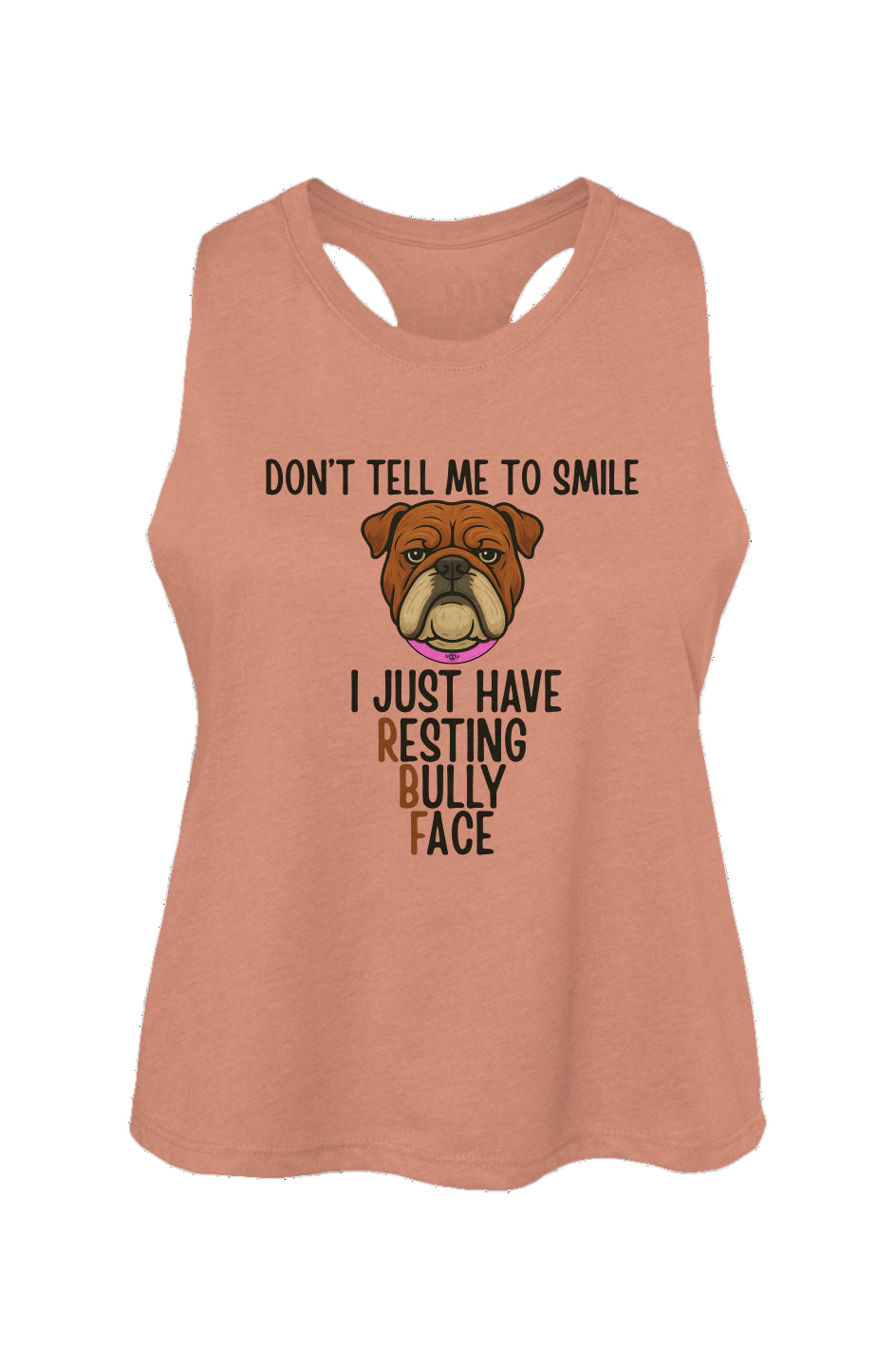 Resting Bully Face - Women's Racerback Cropped Tank