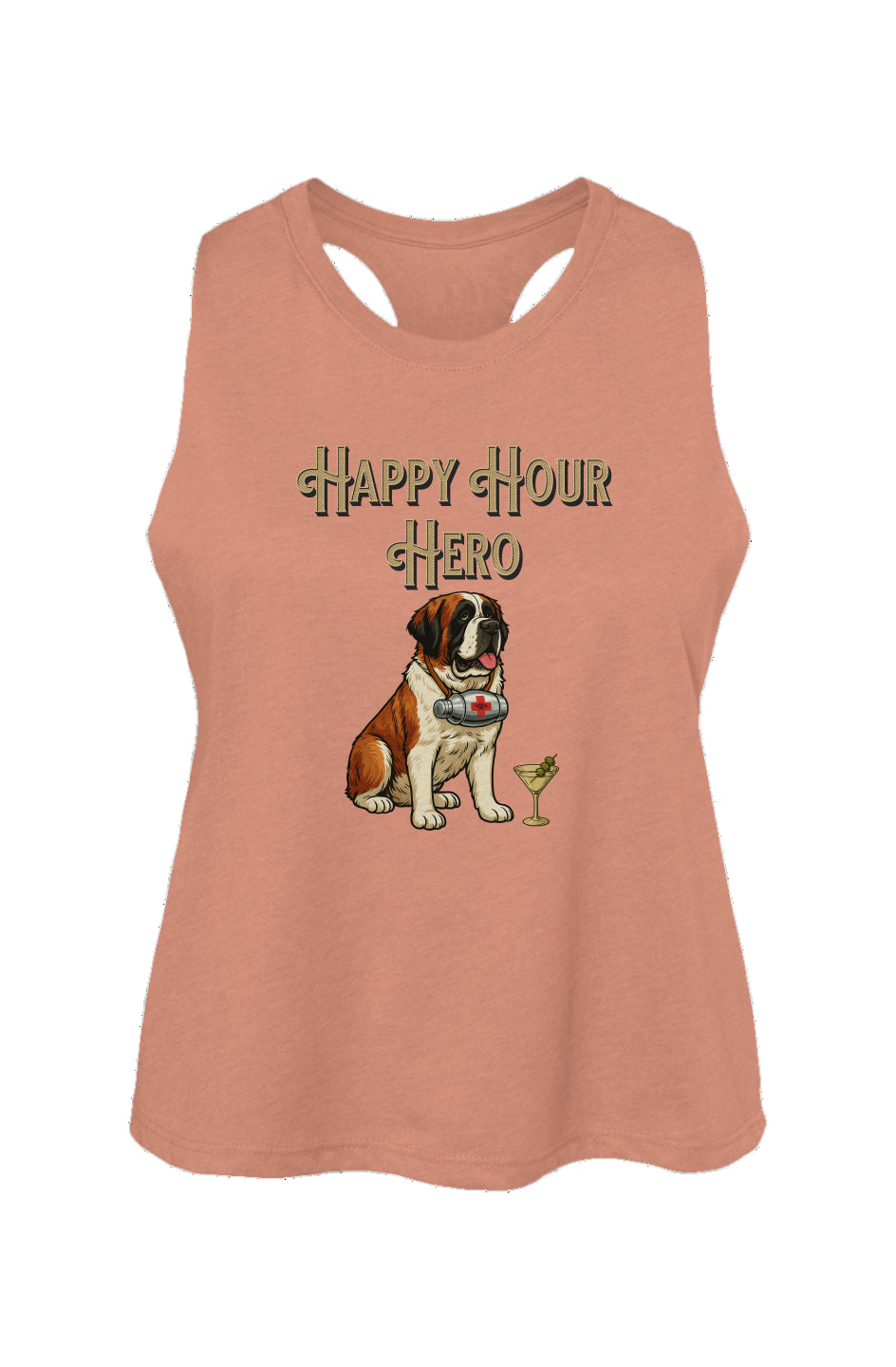 Happy Hour Hero - Women's Racerback Cropped Tank