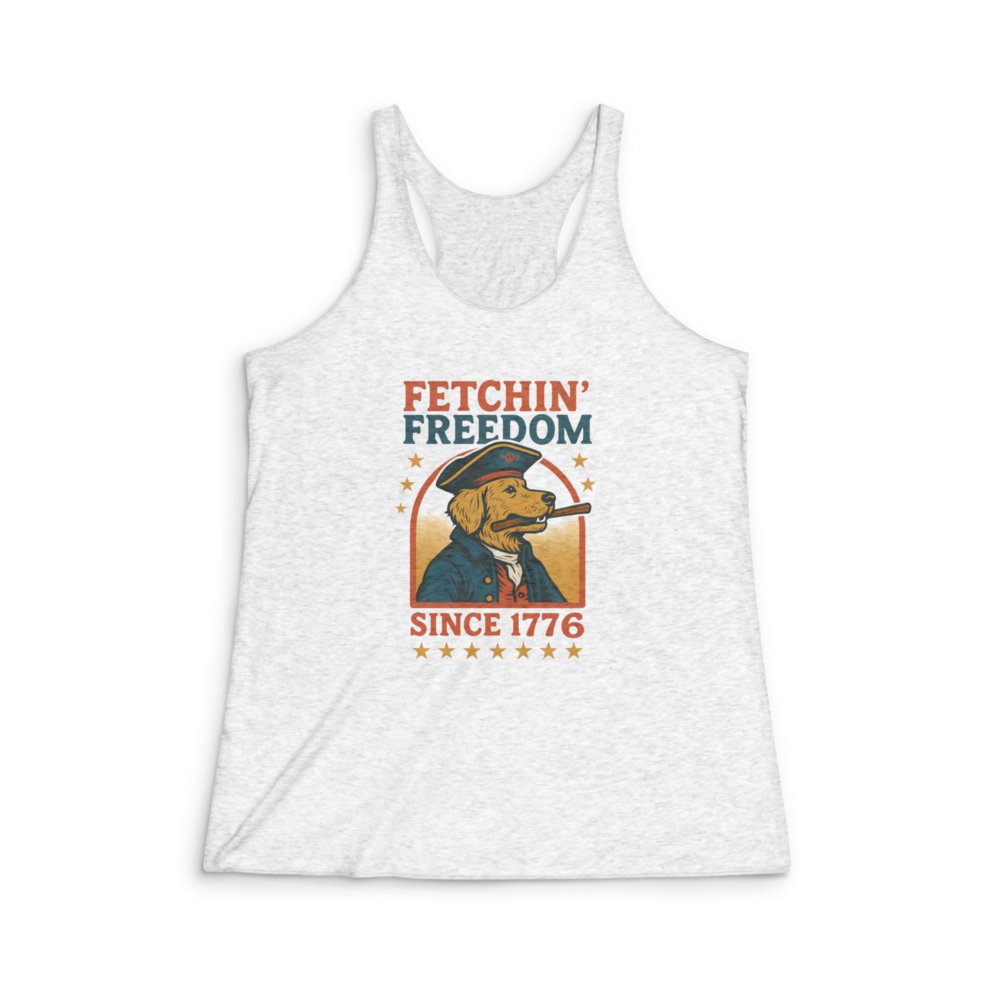 Fetchin' Freedom - Women's Tri-Blend Racerback Tank