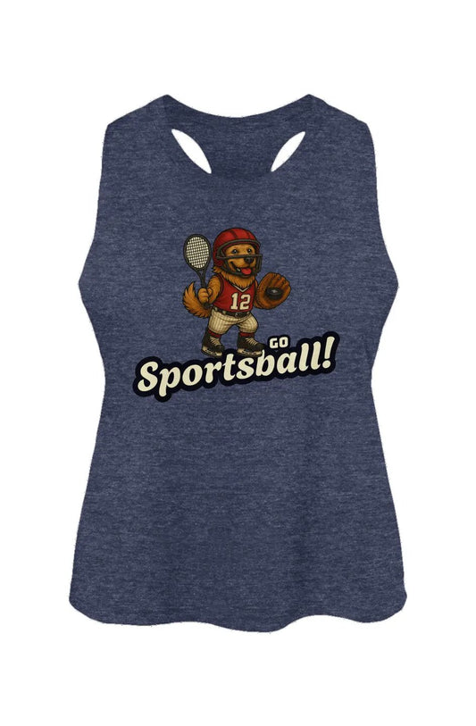 Go Sportsball - Women's Racerback Cropped Tank
