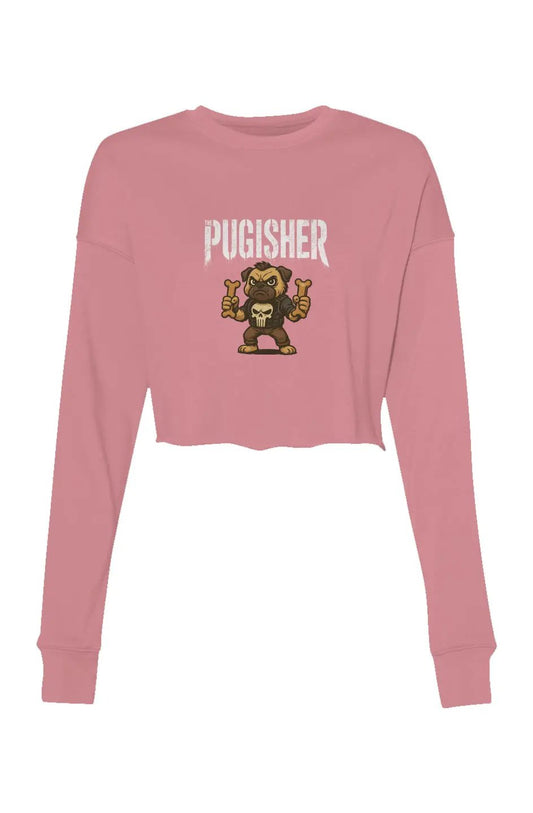 Pugisher - Women's Crop Hoodie