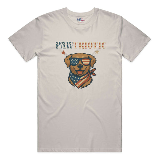 Funny dog owner t-shirt with sarcastic humor -Pawtriotic - Cotton T