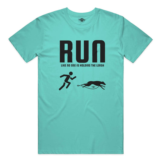 Funny dog owner t-shirt with sarcastic humor -Run Unleashed - Cotton T