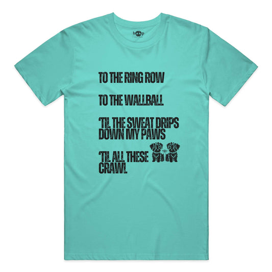 Funny dog owner t-shirt with sarcastic humor -Sweat Drips Down My Paws - Cotton T