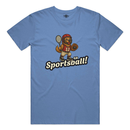 Funny dog owner t-shirt with sarcastic humor -Go Sportsball - Heather T