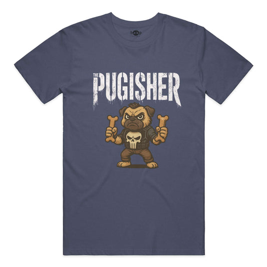 Funny dog owner t-shirt with sarcastic humor -Pugisher - Heather T