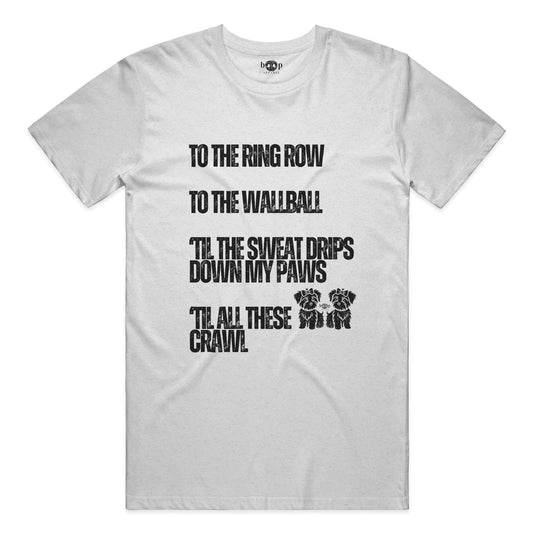 Funny dog owner t-shirt with sarcastic humor -Sweat Drips Down My Paws - Heather T