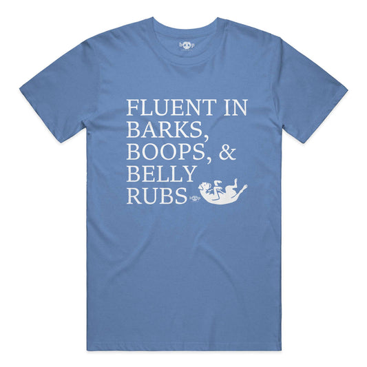 Funny dog owner t-shirt with sarcastic humor -Trilingual - Heather T