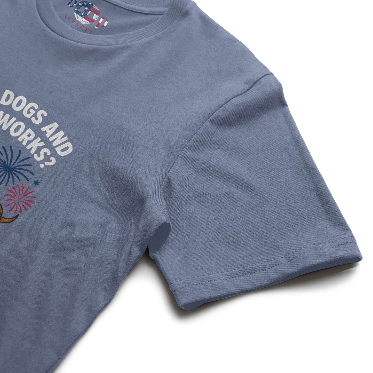 Funny dog owner t-shirt with sarcastic humor -Hot Dogs and Fireworks - Triblend T