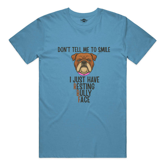 Funny dog owner t-shirt with sarcastic humor -Resting Bully Face - Triblend T