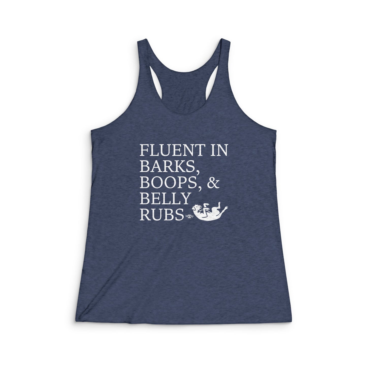 Trilingual - Women's Tri-Blend Racerback Tank