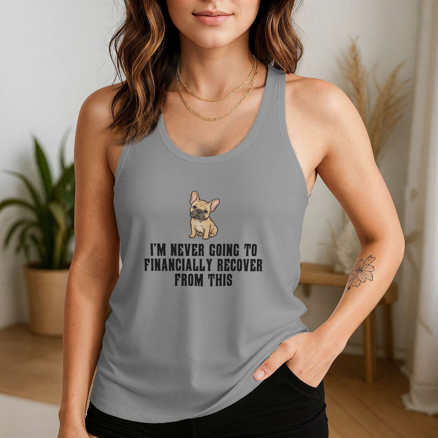 Never Financially Recover - Racerback Tank