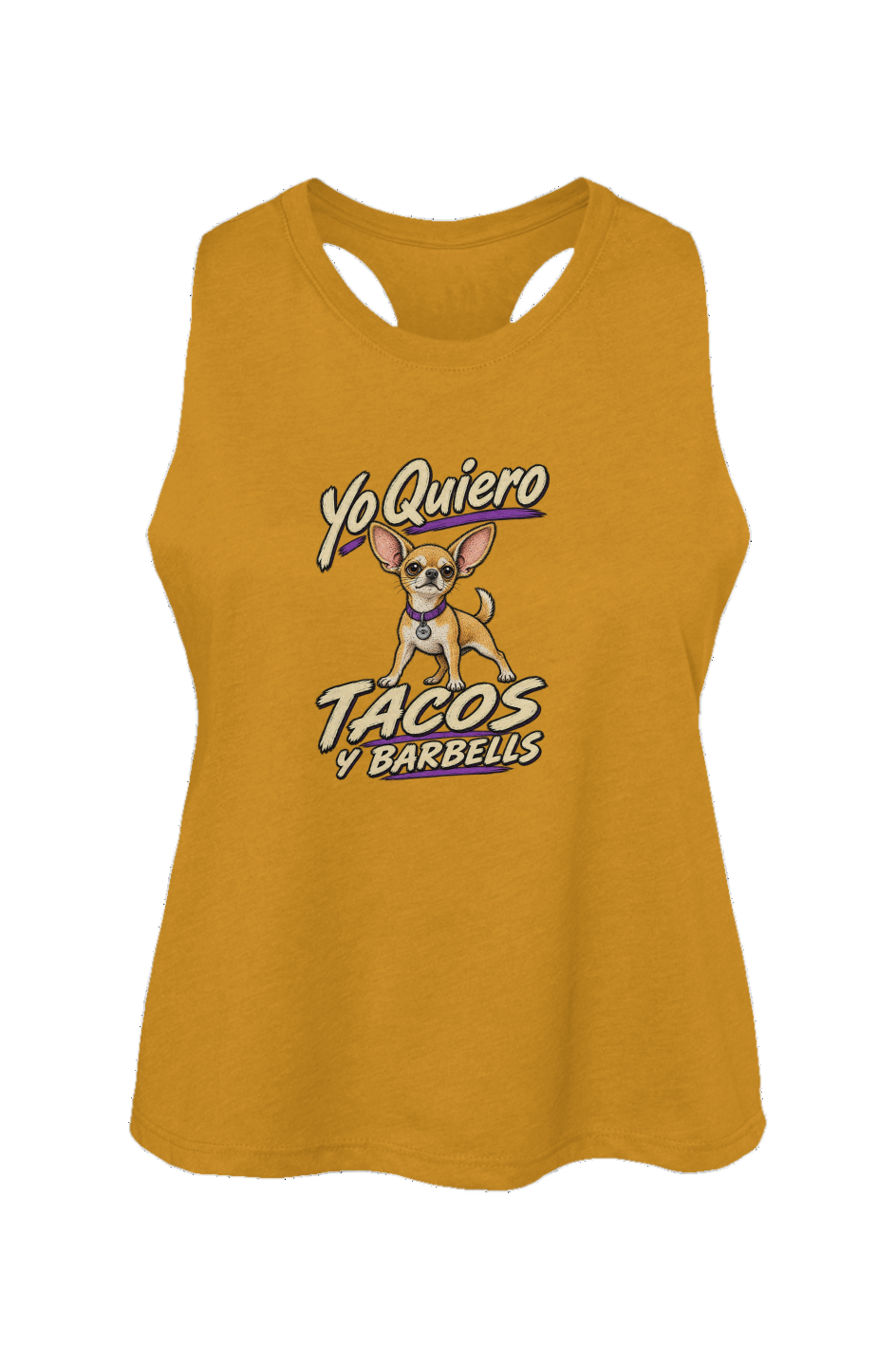Yo Quiero Tacos y Barbells - Crop Tank