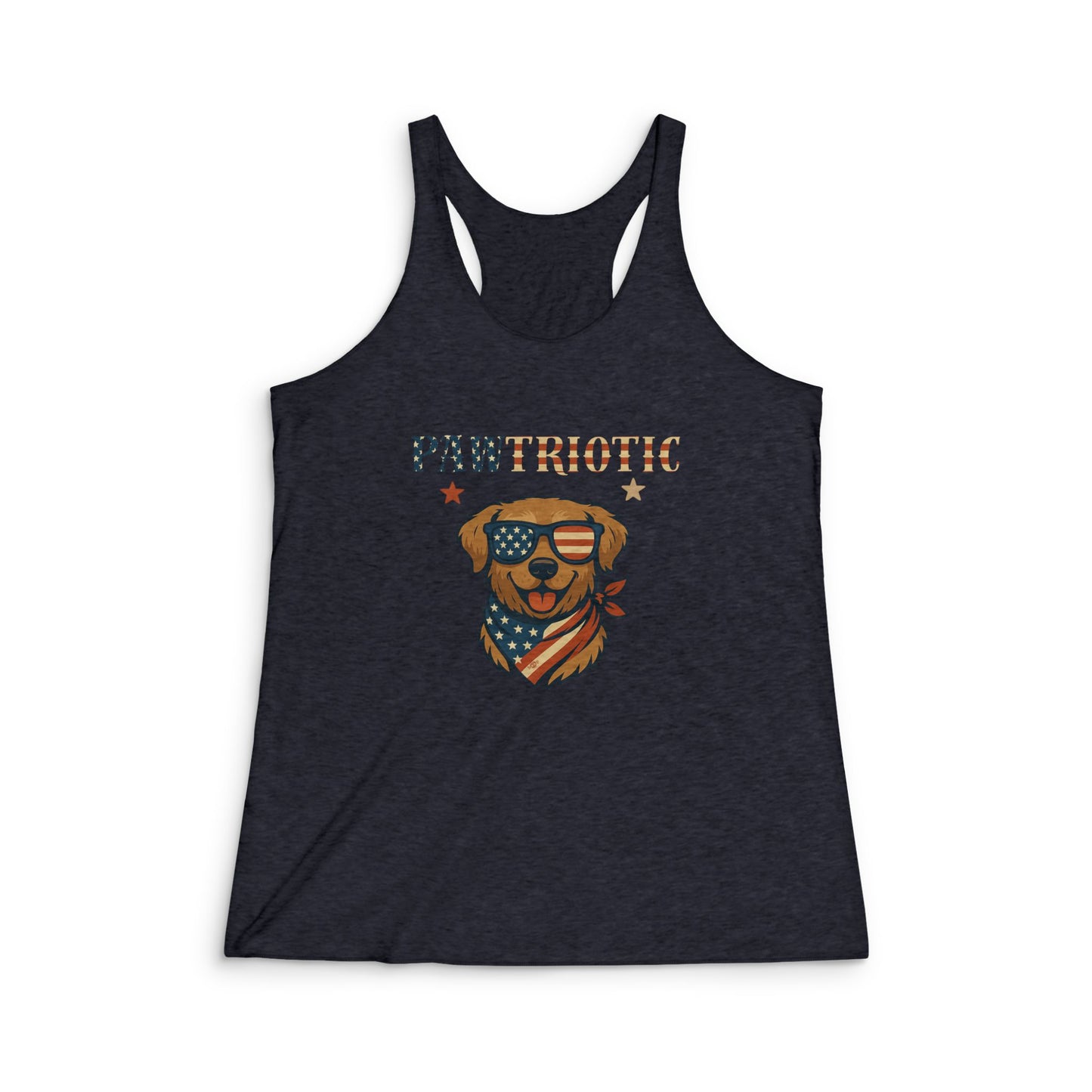 Pawtriotic - Women's Tri-Blend Racerback Tank