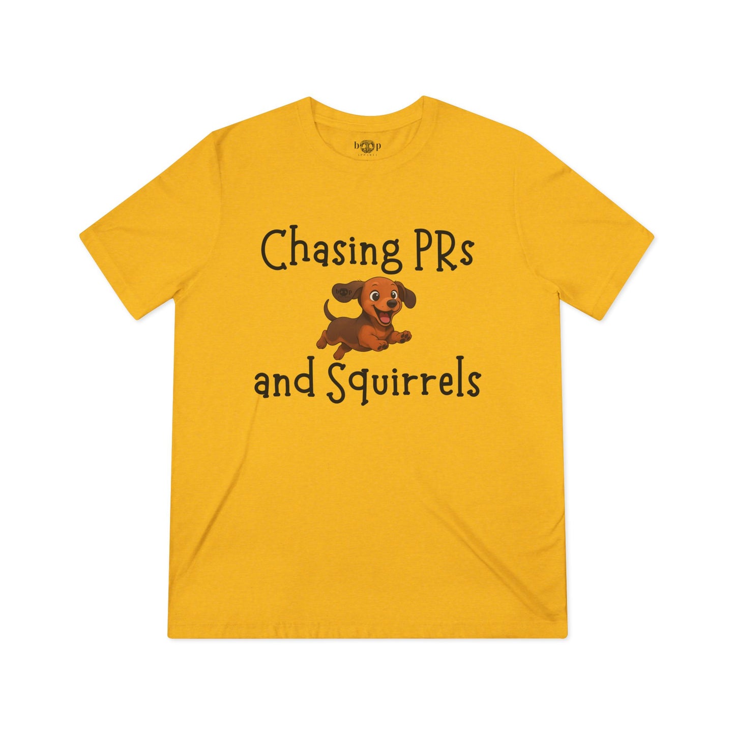 Chasing PRs and Squirrels - Unisex Triblend Tee