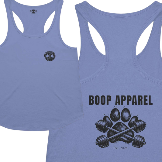 Funny dog owner t-shirt with sarcastic humor -Iron Paw (Black) - Racerback Tank