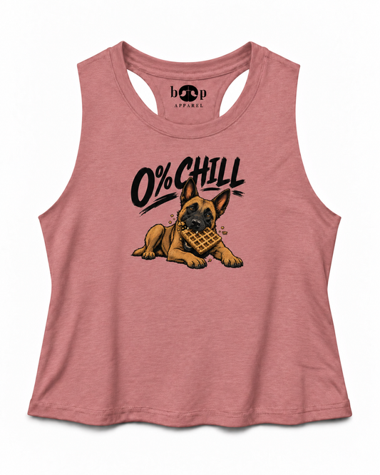 0% Chill crop tank — heather mauve