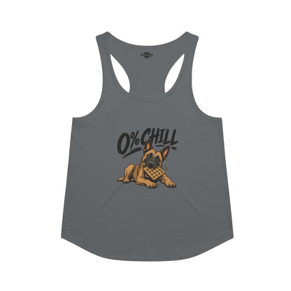 0% Chill racerback tank in Indigo