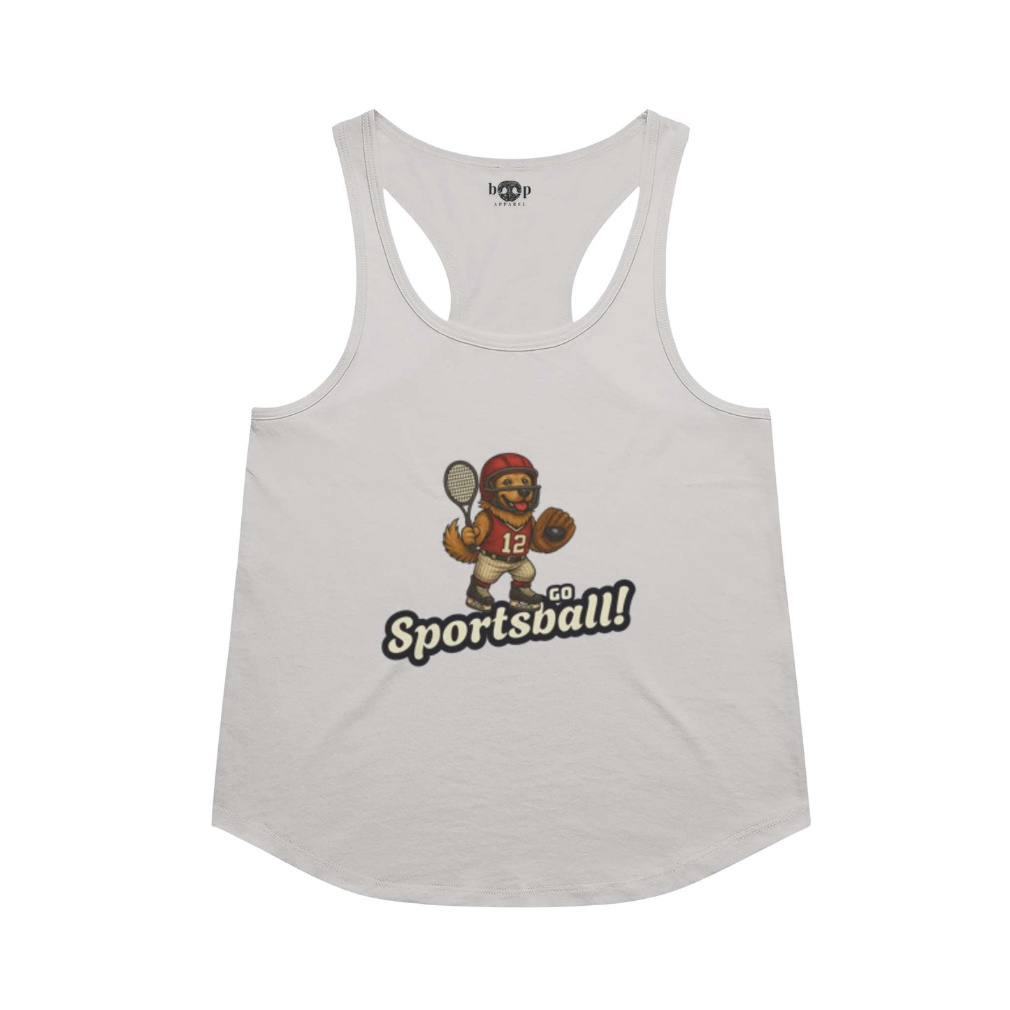 Funny dog owner t-shirt with sarcastic humor -Go Sportsball - Racerback Tank