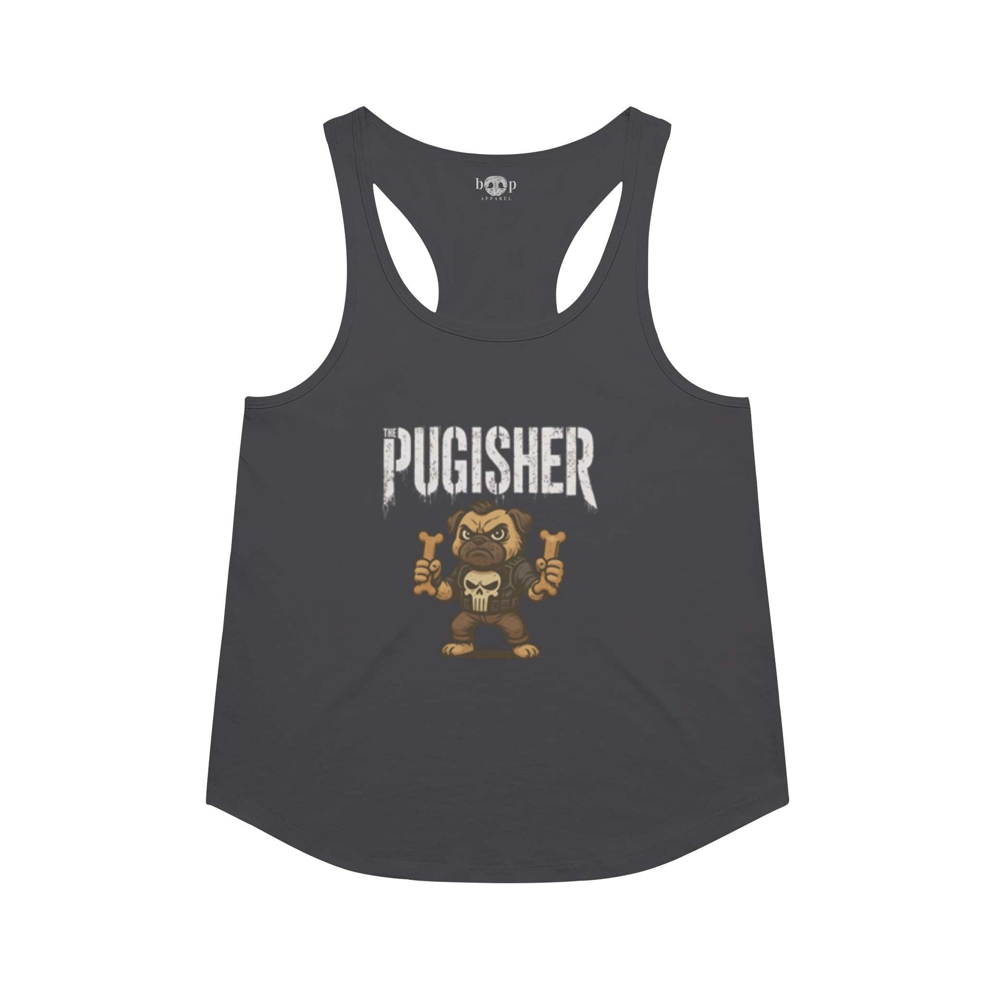 Funny dog owner t-shirt with sarcastic humor -Pugisher - Racerback Tank