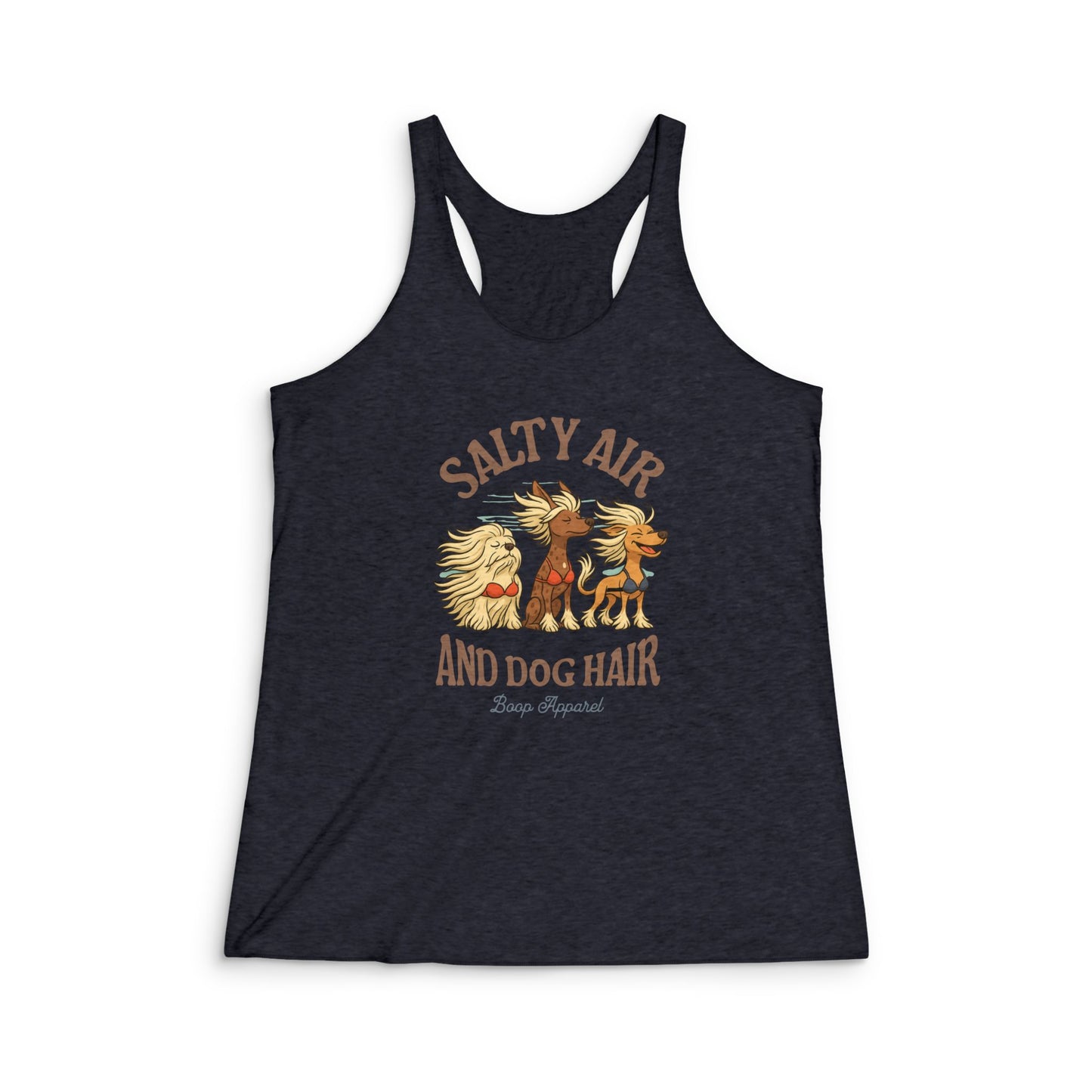 Salty Air and Dog Hair - Women's Tri-Blend Racerback Tank