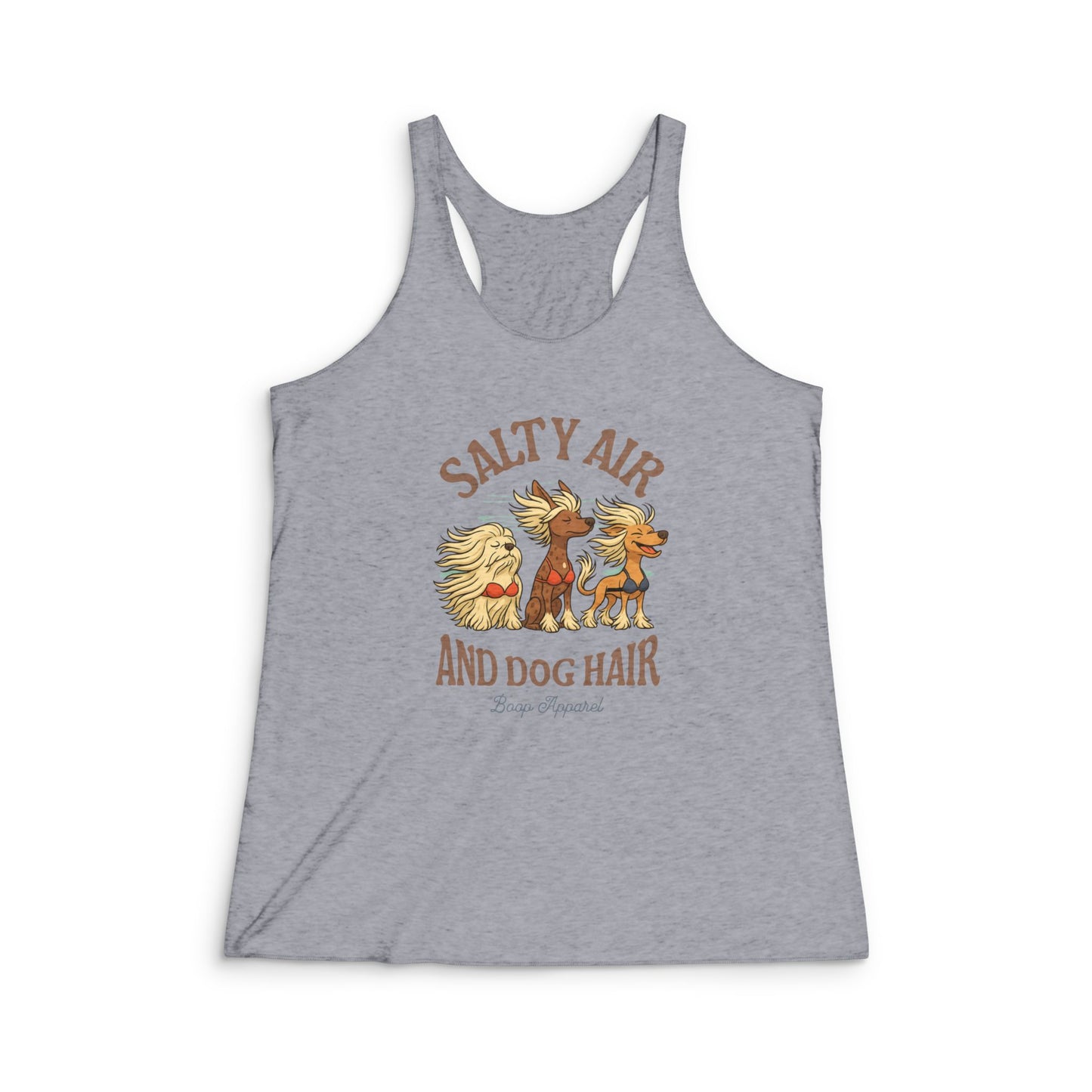 Salty Air and Dog Hair - Women's Tri-Blend Racerback Tank