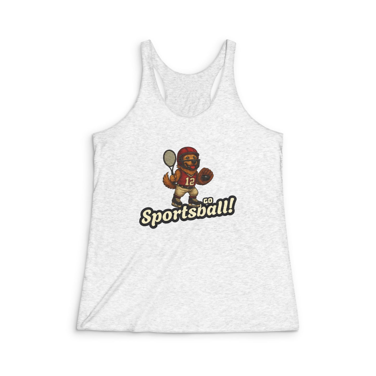 Go Sportsball - Women's Tri-Blend Racerback Tank