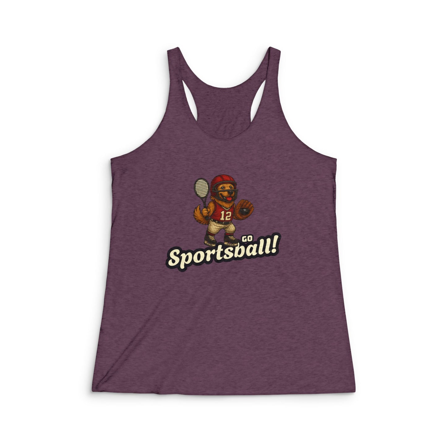 Go Sportsball - Women's Tri-Blend Racerback Tank